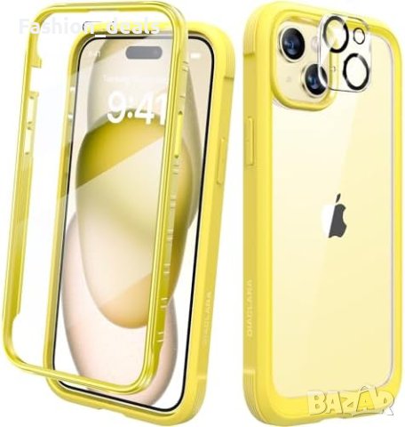 Нов защитен калъф кейс гръб за телефон iPhone 15 6.1 инча Айфон с протектор за екран , снимка 1 - Калъфи, кейсове - 42242097