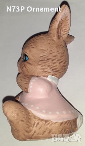 СЕДНАЛО СЛАДКО ЗАЙЧЕ.КЕРАМИКА.РЪЧНО РИСУВАНО. , снимка 4 - Колекции - 36099020