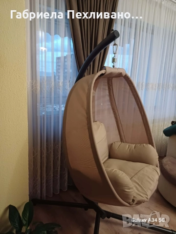 Люлка тип яйце за дом и градина, снимка 3 - Градински мебели, декорация  - 52775686