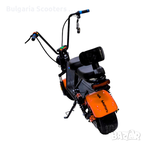 Електрически скутер mini Harley с двойна седалка 1200W - Orange, снимка 3 - Мотоциклети и мототехника - 44651400