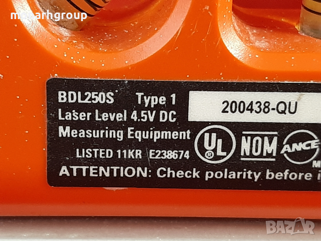 Нивелир с лазер  Black&Decker BDL-250S , снимка 6 - Други инструменти - 36264215