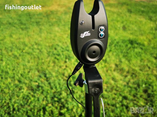 Комплект рибарско колче, сигнализатор и светещ обтегач