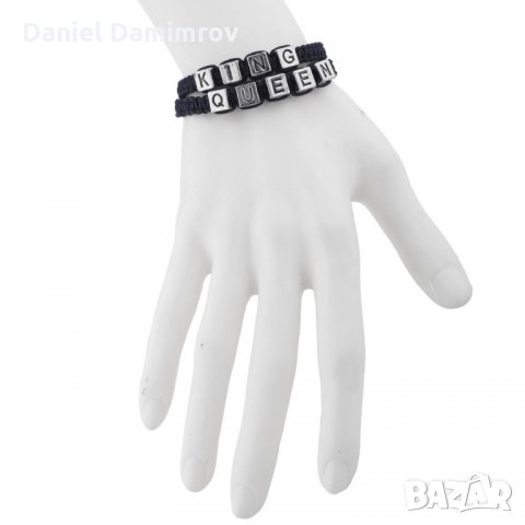 Гривни комплект мъжка "King" ; дамска "Queen", снимка 4 - Гривни - 33948170