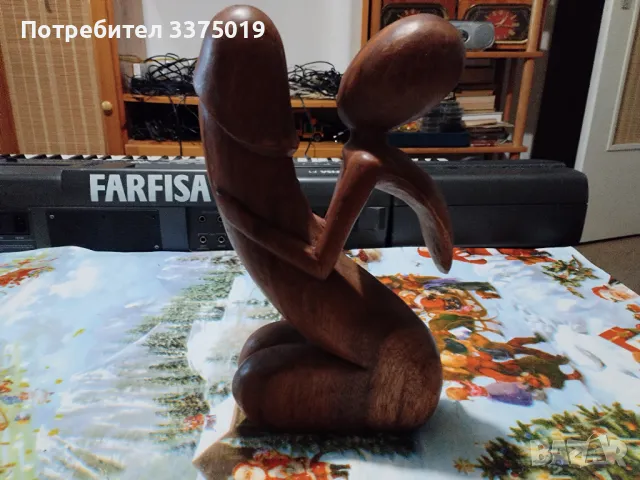 Дървена статуетка, снимка 3 - Колекции - 48920872