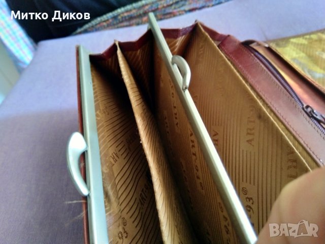 Голямо портмоне марково на Арт винено 185х95мм естествена кожа, снимка 10 - Портфейли, портмонета - 41577620