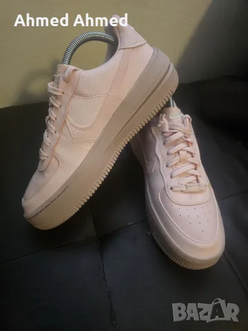 Nike Air Force Platform, естествена кожа и текстил, розови 41, снимка 4 - Маратонки - 55791380