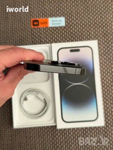 100% БАТЕРИЯ ❗️iPhone 14 Pro ❗️Лизинг от 19€/мес ❗️ Space Black 128Gb 📛 черен, снимка 5 - Apple iPhone - 56008009