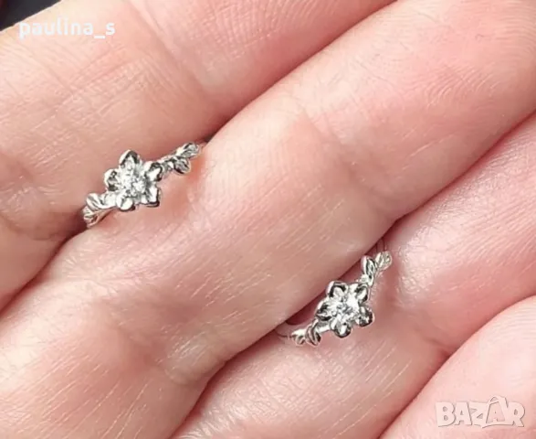 Четири броя / Сребърни обеци с циркони на Пандора / проба 925s / Южна Корея , снимка 16 - Обеци - 33416237