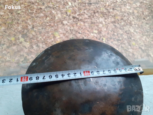 Стар меден съд бакър ръчно кован и гравиран калайдисан, снимка 7 - Антикварни и старинни предмети - 53408524