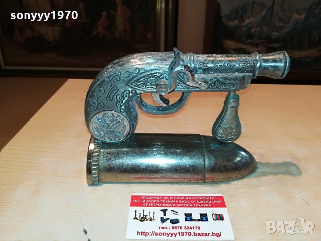 пищов запалка с постамент-внос гърция 2308211105, снимка 3 - Антикварни и старинни предмети - 33894504