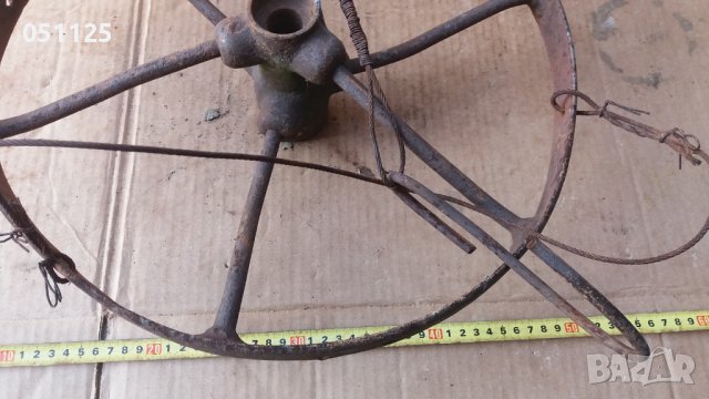 възрожденско колело от каруца, двуколка - направено на полилей , снимка 7 - Антикварни и старинни предмети - 39731473