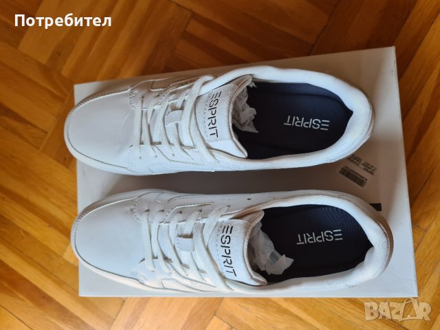 Нови бели мъжки обувки Esprit, снимка 6 - Спортно елегантни обувки - 41856046