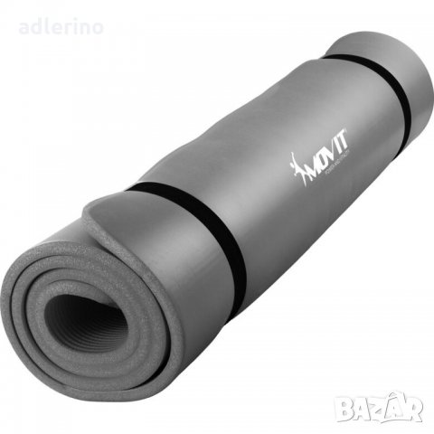 Йога постелка, 183х60х1, подложка за гимнастика, пилатес, йога, фитнес, сива, снимка 4 - Йога - 34392925