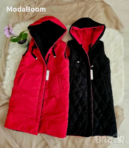 Двулицеви червени дамски елеци 