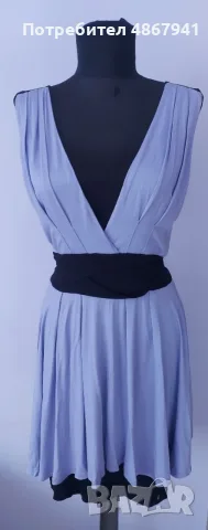 SORBET MANON Рокля S / M - Светло Синя Черна - Made in France 