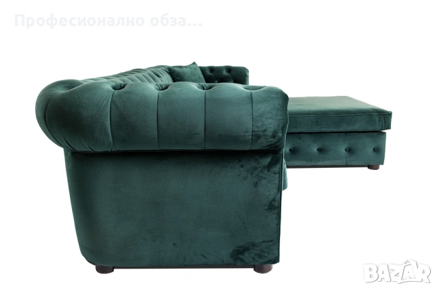 Ъглов диван разтегателен с ракла-с избор на нежна дамаска тип честърфийлд, снимка 5 - Дивани и мека мебел - 53444688