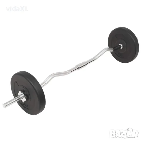 vidaXL Комплект щанга и дъмбели, 30 кг, снимка 8 - Фитнес уреди - 56148402