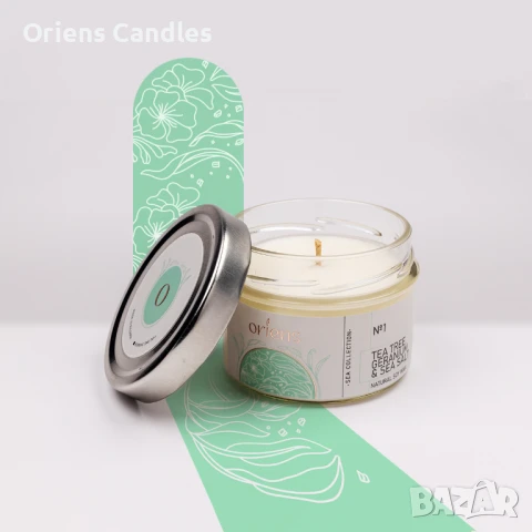 Натурални ароматни свещи Oriens Sea Collection в буркан, снимка 1