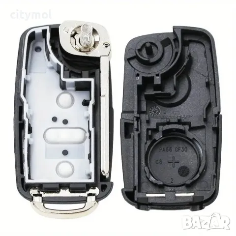 Кутия за ключ VW/Seat/Skoda 2 бутона и острие, за Passat, Golf, Polo, Eos, Jetta Beetle, Up, Tigua, снимка 4 - Аксесоари и консумативи - 49220524