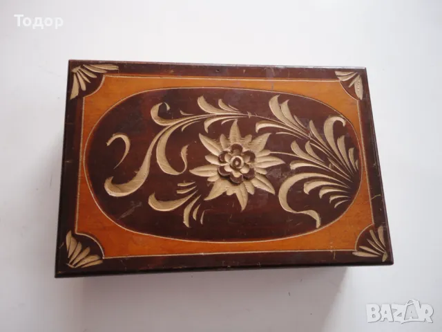 Невероятна дървена кутия за бижута дърворезба 6, снимка 7 - Антикварни и старинни предмети - 49619012