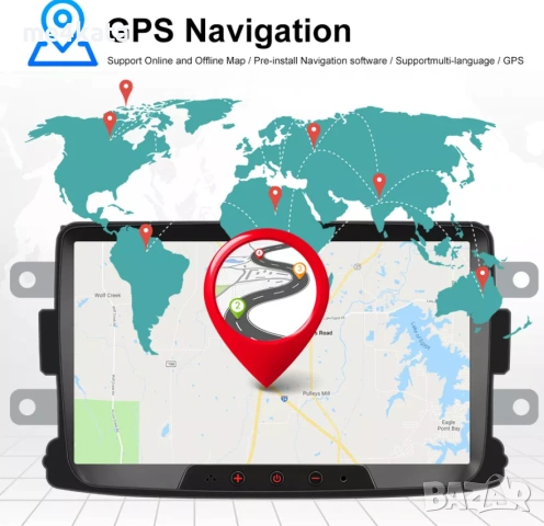 8″ Мултимедия за Renault & Dacia – Навигация, DSP, CarPlay, Bluetooth, снимка 3 - Аксесоари и консумативи - 53130089
