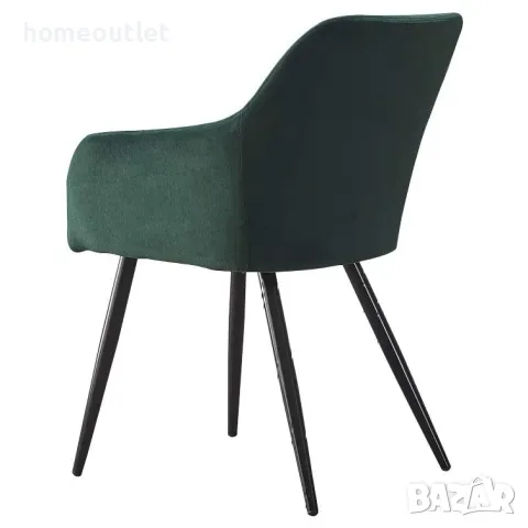 Трапезни столове с кадифена тапицерия, к-т от 2бр - C-UDC066GR, снимка 5 - Столове - 49112809