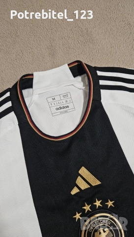 Адидас футболна тениска Германия 22 бяла, снимка 3 - Тениски - 53235751