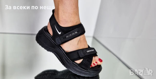 Nike Дамски Черни Сандали Найк от 36 до 41 номер Код P748, снимка 4 - Сандали - 50679029