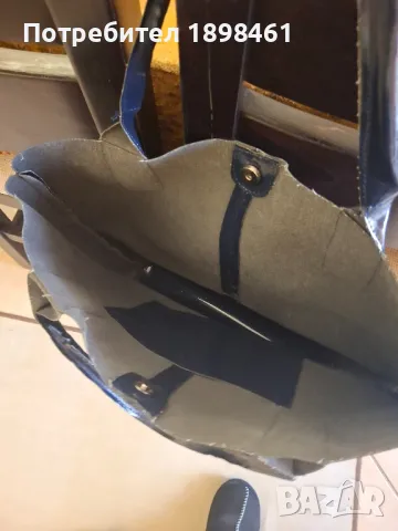 Голяма синя дамска чанта. , снимка 3 - Чанти - 49166590