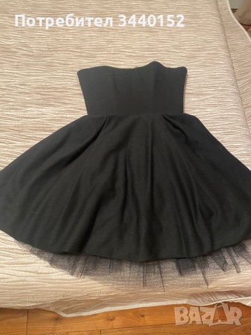 Рокля тип балерина в черно, снимка 2 - Рокли - 44507746