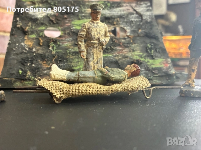 Стари фигурки войници от 30-40те год+бункер.Lineol , Elastolin, снимка 3 - Колекции - 53738296