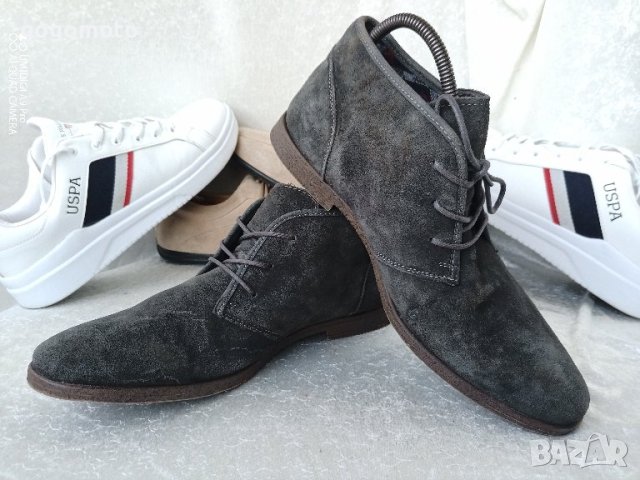 КАТО НОВИ кларкове 44 - 45 original  AM®, 100% естествена кожа = велур, GOGOMOTO.BAZAR.BG®,КАТО НОВИ, снимка 13 - Спортно елегантни обувки - 44451198