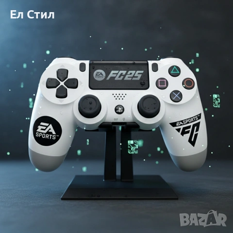 Безжичен джойстик за PS4 с тъчпад, вибрация и LED осветление – FC25 / GTA дизайн, снимка 6 - Джойстици и геймпадове - 53573730
