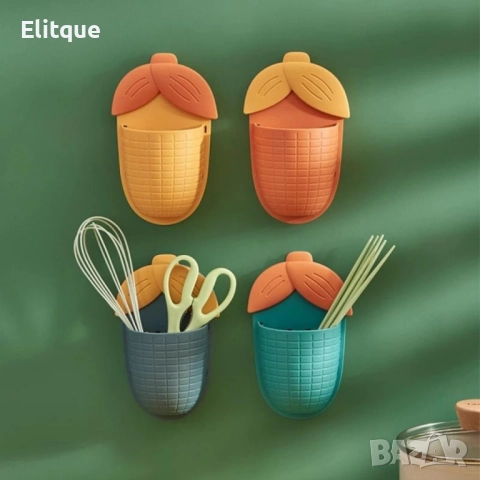 Практичен стенен органайзер за принадлежности във формата на царевица 