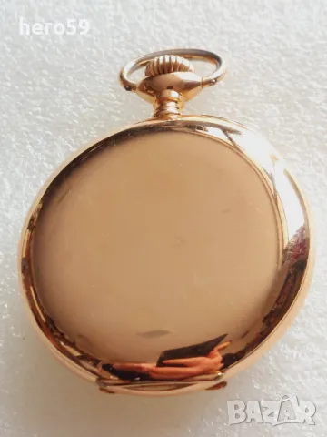 Златен 18к джобен часовник Зенит(Zenith) отлично състояние 42 гр. в 18 карата, снимка 2 - Антикварни и старинни предмети - 48271598