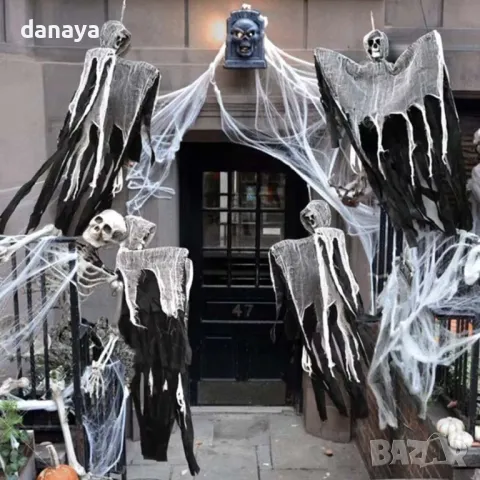 5199 Висяща Halloween украса Череп с дрехи, снимка 4 - Декорация за дома - 47268267