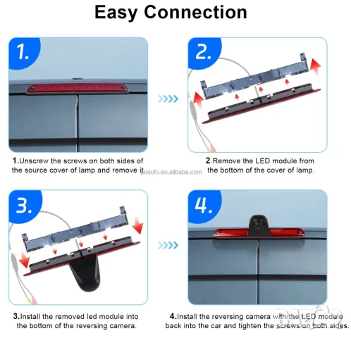 Камера за бус, за стоп, заден ход, Mercedes Sprinter, VW Crafter, задно виждане, нощно виждане, бус, снимка 9 - Аксесоари и консумативи - 50335909