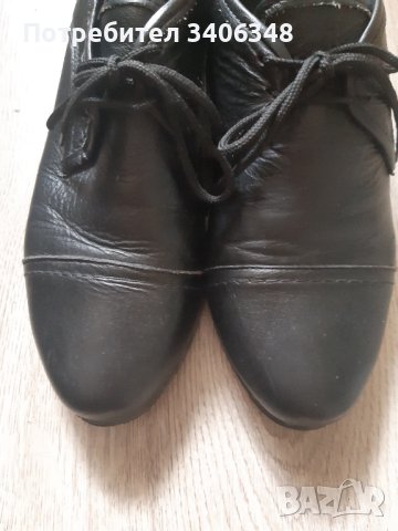 Черни пролетно-есенни спортни обувки, естествена мека кожа. Номер 38., снимка 4 - Дамски ежедневни обувки - 42192291