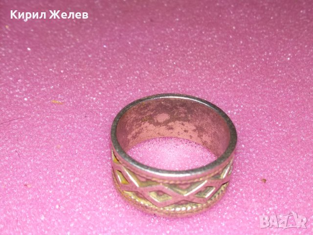 СТАР КРАСИВ СРЕБЪРЕН ПРЪСТЕН ОРНАМЕНТИРАН Тип ХАЛКА ОКСИДИРАНО СРЕБРО 925 МАЙСТОРСКА ИЗРАБОТКА 40612, снимка 8 - Пръстени - 44314751