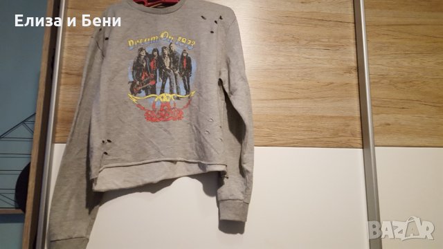 Aetrosmith  винтидж ефект щампа оригинална лицензна блуза дълъг ръкав.пуловер, снимка 2 - Блузи с дълъг ръкав и пуловери - 35934679