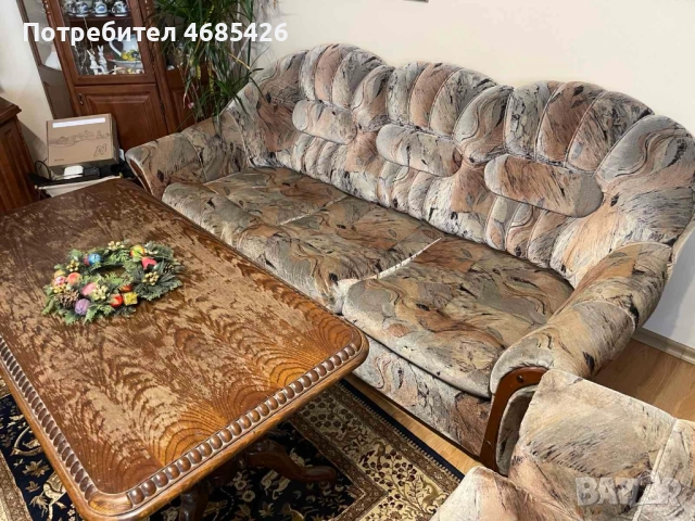 Холна гарнитура и маса, снимка 4 - Дивани и мека мебел - 52821931