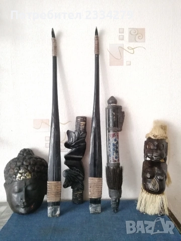 Стари африкански сувенирни предмети, дърворезби, ръчна изработка