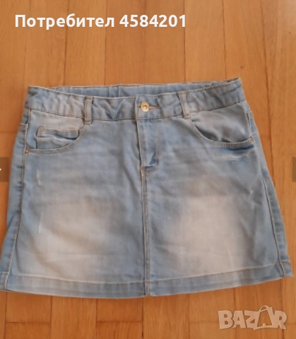 Страхотна дънкова пола ZARA и потник H&M за 13-14 г.момиче, снимка 5 - Детски комплекти - 51594526