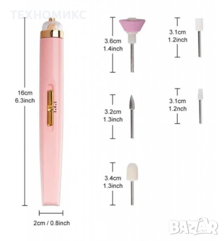 Електрическа пила за нокти SALON NAILS, снимка 3 - Продукти за маникюр - 53615013