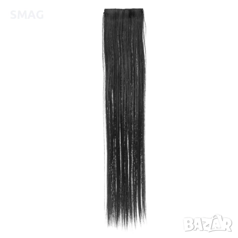 Хелоуин / Halloween кичур коса Extension с клипс черен 55 см_1225563