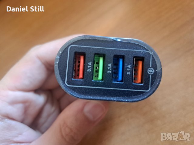 Бързо зарядно 5 букси с USB C, снимка 5 - Оригинални зарядни - 41572995