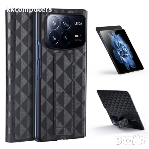 Кожен калъф DUX DUCIS Fitt за Xiaomi Mix Fold 4 5G със слот за карта и стойка - PU Кожа, Магнитно за