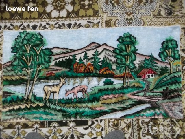 Подходящ за рамкиране като картина ! Ковьор кавьор пано пейзаж плюш плюшен 