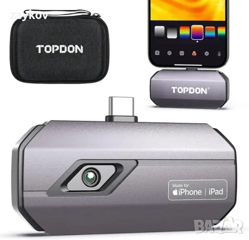 Термокамера TOPDON TC002C IOS 15/16 и iPad с Type-C порт, 512x384 IR висока разделителна способност, снимка 1