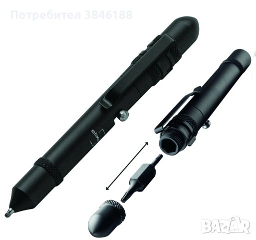 Böker Plus Tactical Pen Bit-Pen schwarz Kugelschreiber  , снимка 3 - Ножове - 42262926